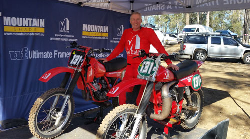 Raced both the CR250RZ and CR125RC at the Australian Post Classic Motocross Championships.